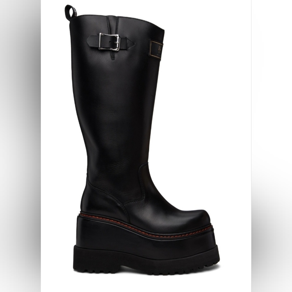 R13 Black Engineer Women's Platform Boots/ Size 39/ NWB/ MSRP 2,550